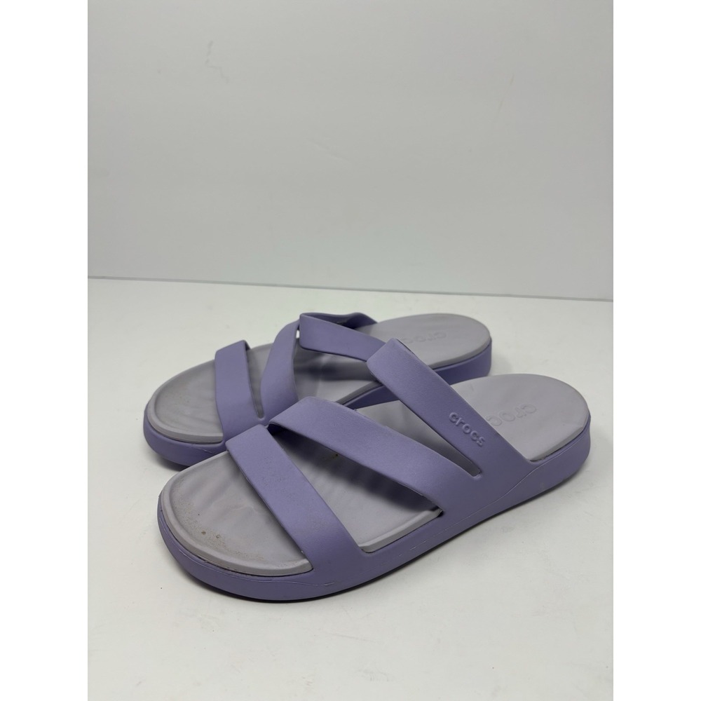 Crocs Getaway Mystic Purple Strappy Casual Comfort Slide Sandals Women's Size 7